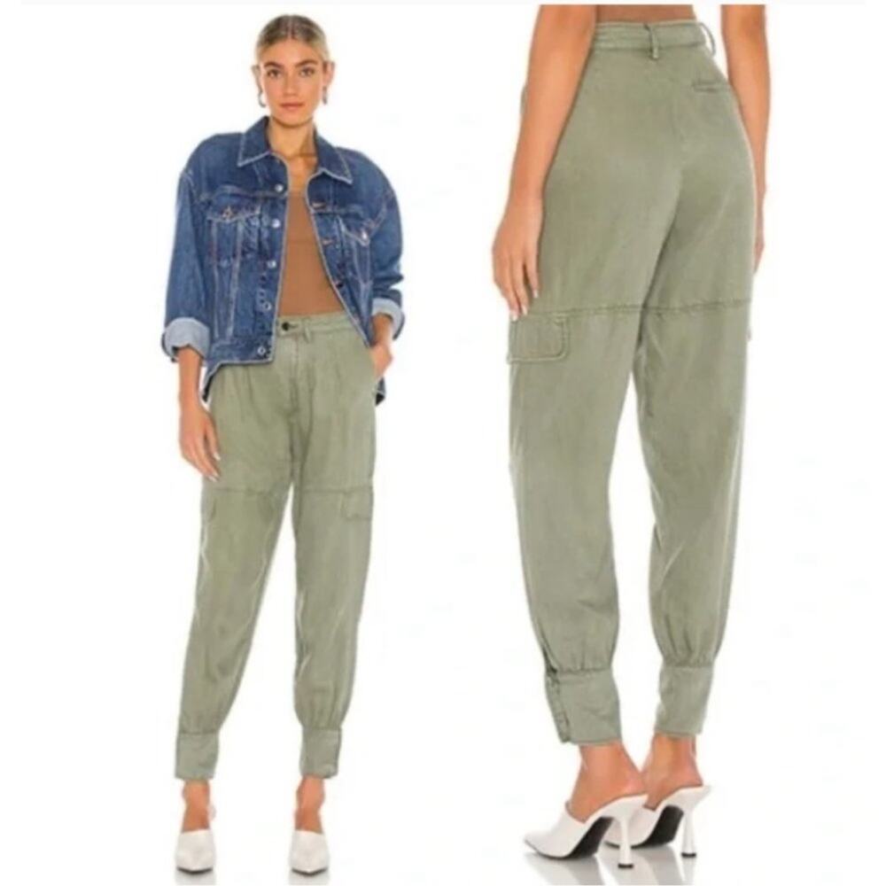 All Saints Khaki Green Paxton Trousers